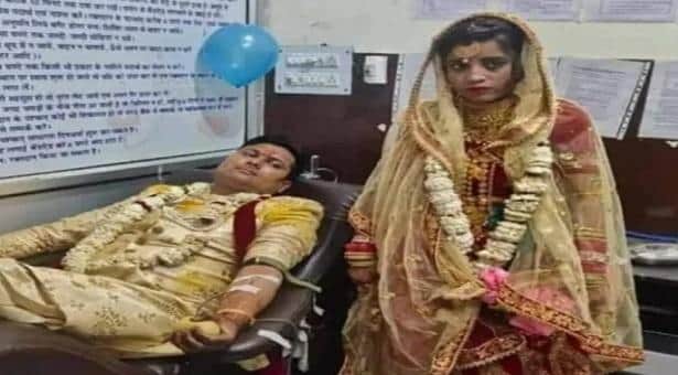 বিয়ের দিনে রক্ত দিয়ে কিশোরীর প্রাণ বাঁচাল দম্পতি