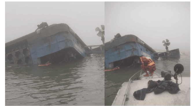 পাটুরিয়ায় যাত্রীবাহি ১৮ যানবাহনসহ ডুবে গেছে রজনীগন্ধা ফেরী, বহু হতাহতের শ ঙ্কা