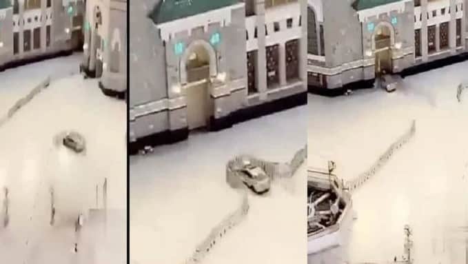 মসজিদুল হারামের গেটে গাড়ি দুর্ঘটনা