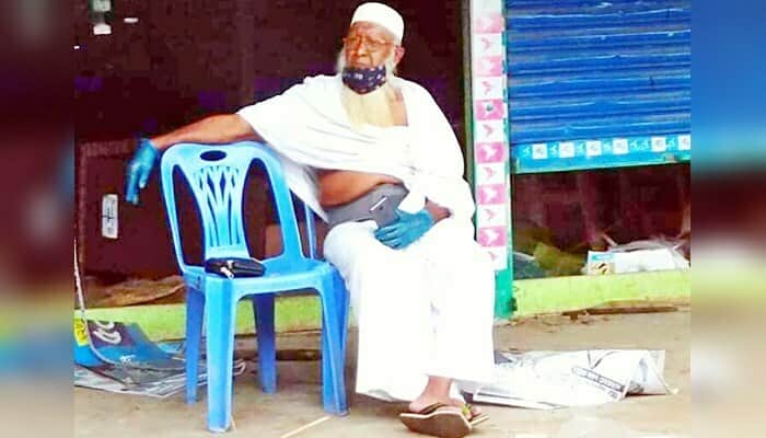 কাফনের কাপড় পরে প্রচারণায় বিএনপি প্রার্থী