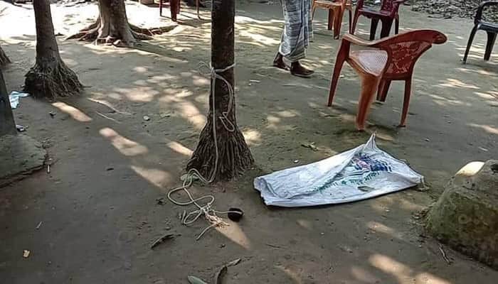 গৃহবধূকে রাতভর গাছের সঙ্গে বেঁধে রাখলো গ্রামপুলিশ