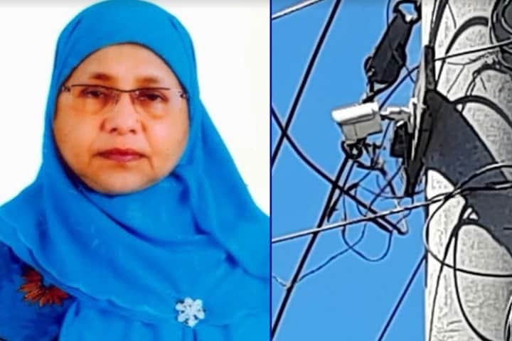 নারী এমপির বাসার দিকে তাক করা সিসি ক্যামেরা