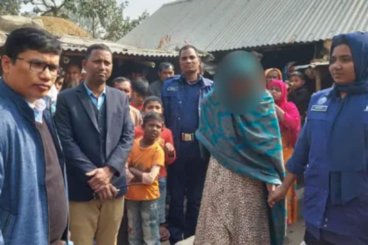 রাতের আঁধারে গরু চুরি করতে গিয়ে ধরা গৃহবধূ