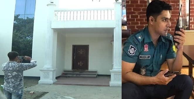 এসআই আকবরের বাড়ি দেখতে আসছে উৎসুক জনতা