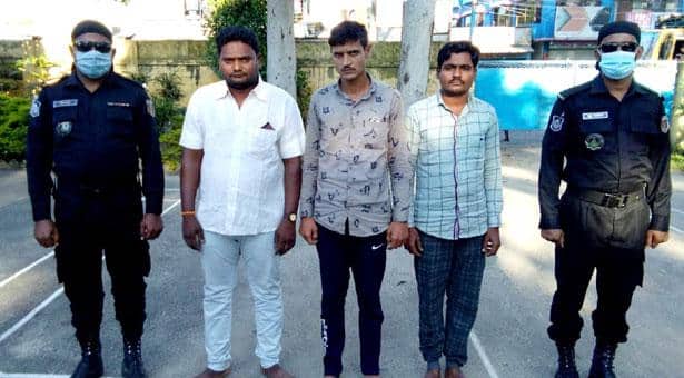 ব্রাহ্মণবাড়িয়ায় তিন ভারতীয় নাগরিক গ্রেফতার