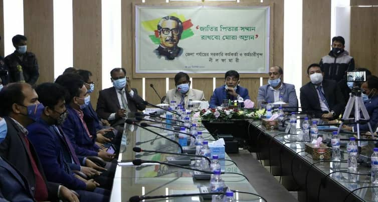 নীলফামারীতে নির্মিত হচ্ছে ‘আমার বাংলা’ ভাস্কর্য
