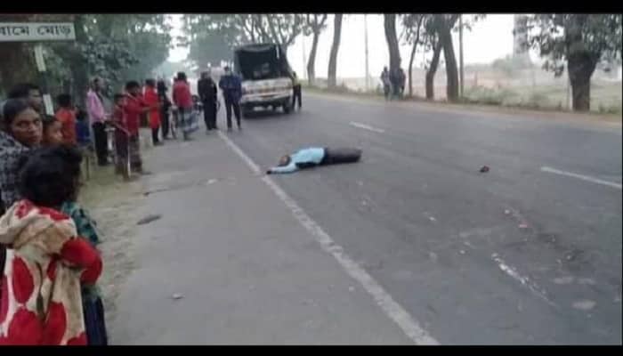 মাটির ট্রাকচাপায় পুলিশ সদস্য নিহত