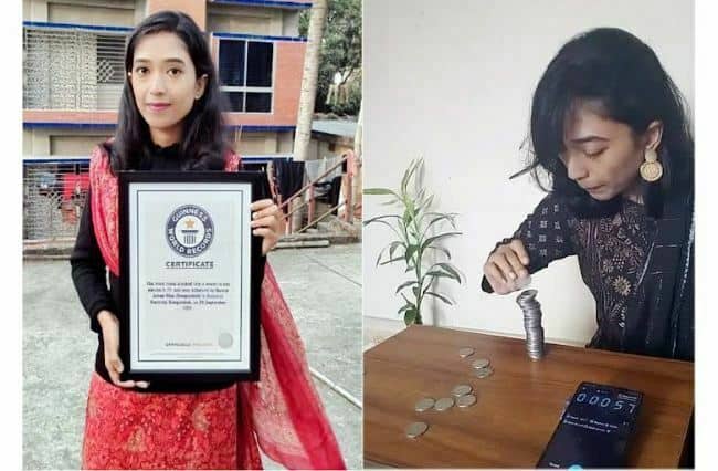 গিনেস ওয়ার্ল্ড রেকর্ডে নাম ওঠালেন বরিশালের গৃহবধূ নিপা