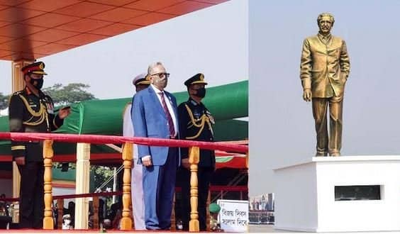 মহান বিজয় দিবসের জাঁকজমকপূর্ণ কুচকাওয়াজ অনুষ্ঠিত