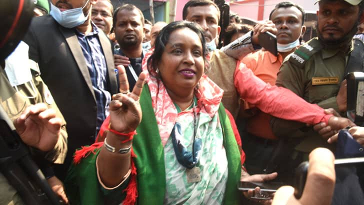 দ্বিগুণ ভোটের ব্যবধানে তৈমুরকে হারিয়ে আইভীর হ্যাটট্রিক জয়