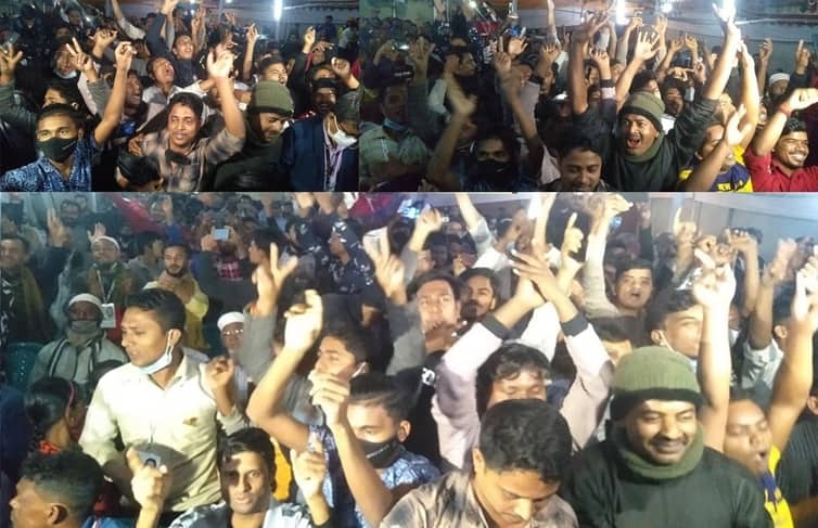 বিপুল ভোটে জয়, আইভীর বাড়ির সামনে আনন্দ মিছিল