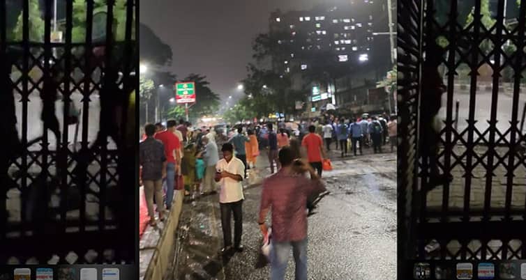 নিউ মার্কেট এলাকায় দুই গ্রুপের মধ্যে ব্যাপক সংঘর্ষ নিউ মার্কেট এলাকায়