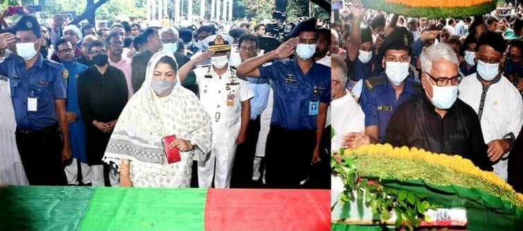 সংসদ উপনেতার প্রতি স্পিকার ও ডেপুটি স্পিকারের শ্রদ্ধা নিবেদন