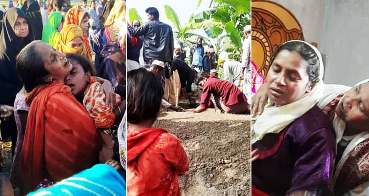 বাড়ি আর করা হলো না, কেনা জমিতেই সমাহিত হলেন পরিবারের চার সদস্য জমি