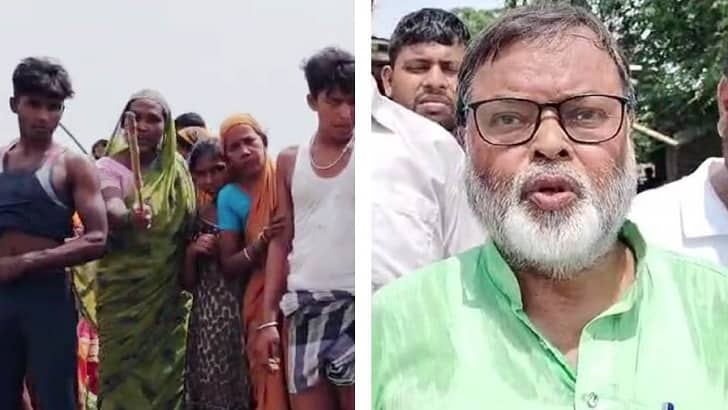 পরিদর্শনে গিয়ে তাড়া খেয়ে পালালেন মন্ত্রী india
