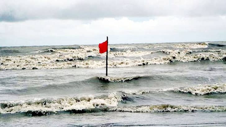 চার সমুদ্রবন্দরে ৩ নম্বর সতর্ক সংকেত sea