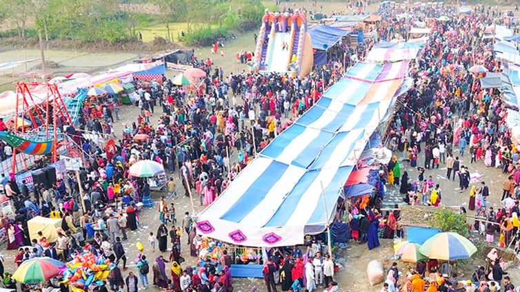 জামালপুরে উৎসবমুখর জামাই মেলায় দর্শনার্থীদের ঢল Jamai Mela