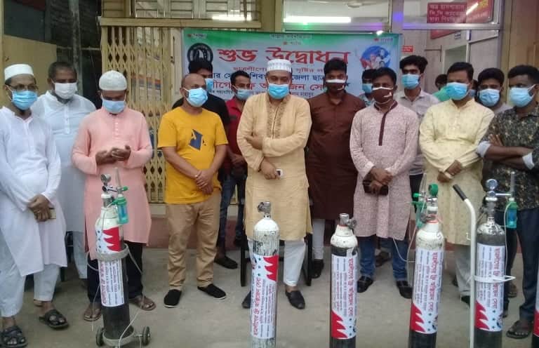 শিবপুর ছাত্রলীগের ফ্রি অক্সিজেন সেবার উদ্বোধন