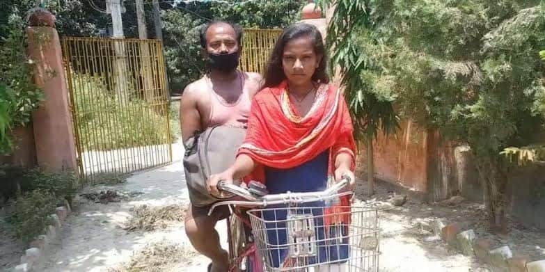 বাবাকে নিয়ে ১২০০ কিমি! সাইকেল ফেডারেশনের নজরে জ্যোতি