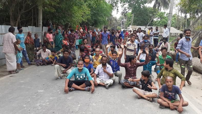 খাদ্য সহায়তা না পেয়ে যশোরে বিক্ষোভ