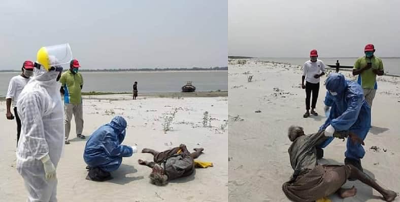এবার করোনা উপসর্গ থাকায় দুর্গম চরে ফেলে আসা হল বৃদ্ধকে