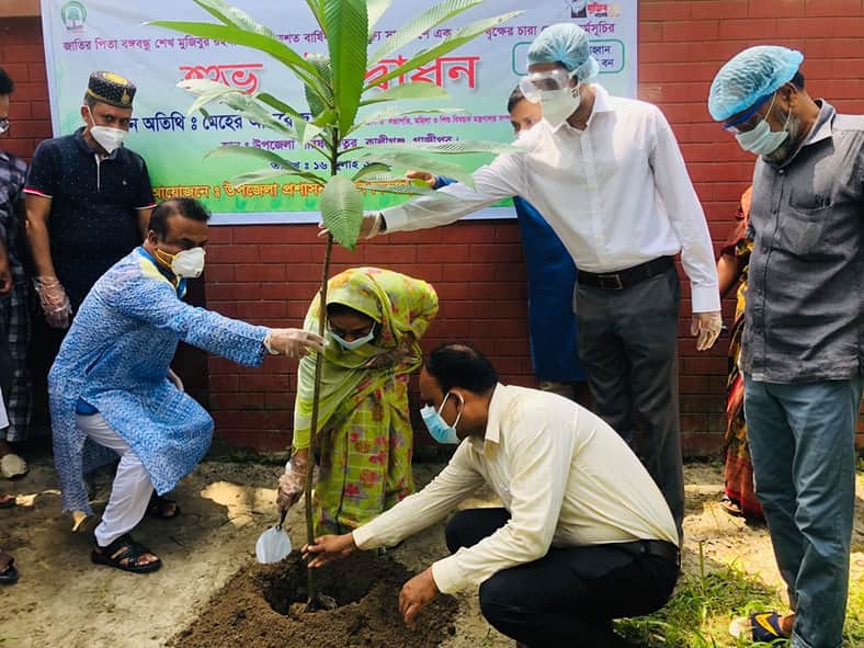 কালীগঞ্জে বৃক্ষ রোপন কর্মসূচির উদ্বোধন করলেন চুমকি