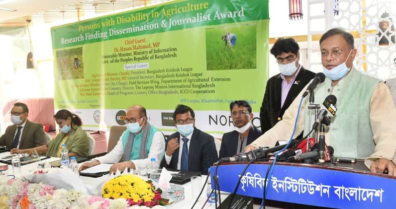 সায়মা ওয়াজেদের উদ্যোগেই আজ প্রতিবন্ধীরা অন্ধকার থেকে আলোতে: তথ্যমন্ত্রী