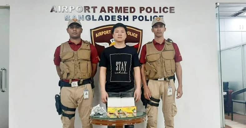 শাহজালালে বাঘের হাড়সহ চীনা নাগরিক গ্রেপ্তার