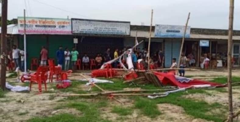 সোনারগাঁয়ে শোক দিবসের অনুষ্ঠানের প্যান্ডেল ভাংচুর