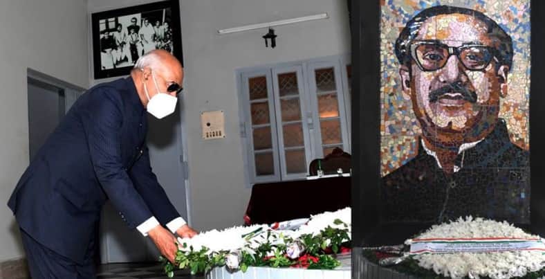 বঙ্গবন্ধুর প্রতি ভারতের রাষ্ট্রপতির শ্রদ্ধা
