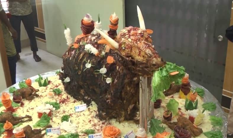 বরকে চমক দিতে আস্ত গরুর বারবিকিউ নিয়ে হৈ চৈ