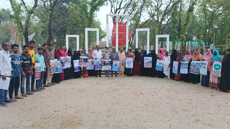 তামাকজাত পণ্যের কর উচ্চহারে বৃদ্ধির দাবিতে কালীগঞ্জে মানববন্ধন-২
