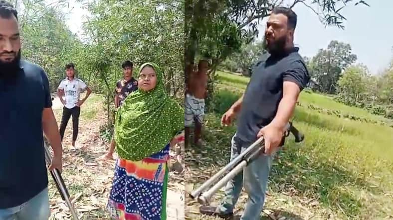 গাজীপুরে শটগান নিয়ে জমি মাপা বন্ধ করলো স্বেচ্ছাসেবক লীগ নেতা