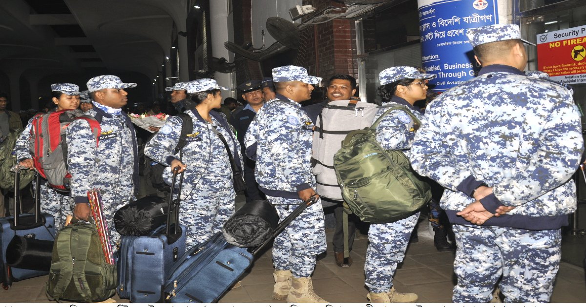 বিমান বাহিনীর ১১০ সদস্যের মালির উদ্দেশ্যে ঢাকা ত্যাগ