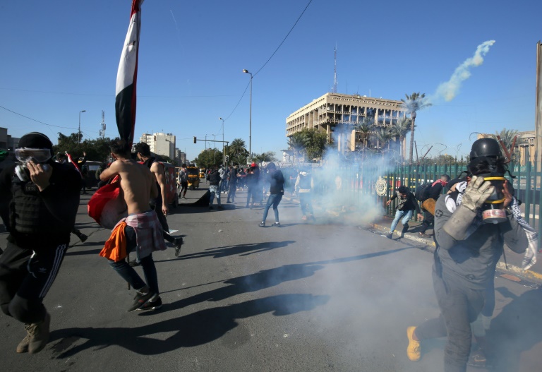 Three rockets hit US embassy in protest-hit Iraqi capital