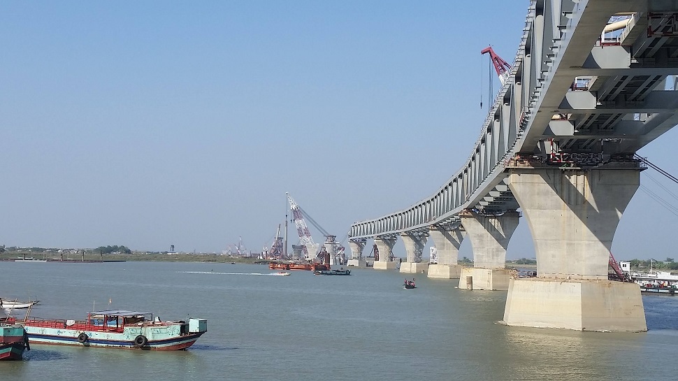 বসলো ২৫তম স্প্যান, পদ্মা সেতু এখন ৩৭৫০ মিটার দৃশ্যমান