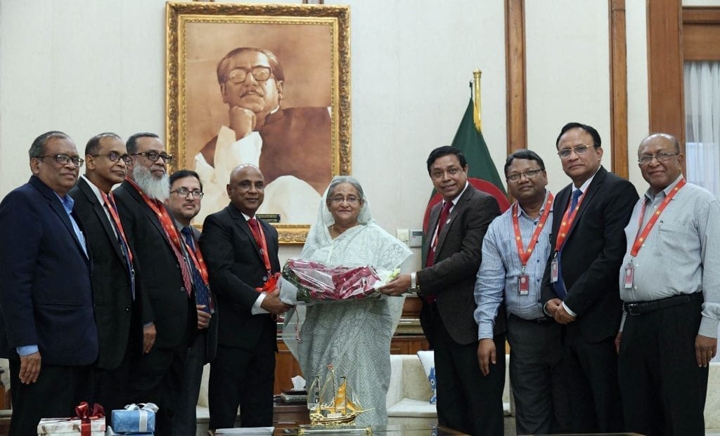 প্রধানমন্ত্রীর সঙ্গে বিসিপিএস প্রতিনিধি দলের সাক্ষাৎ
