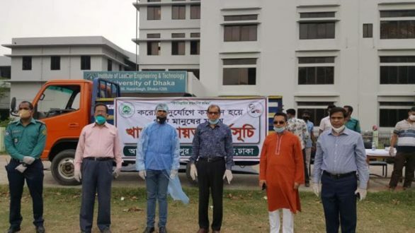 ত্রাণ বিতরণে ঢাকায় অনন্য দৃষ্টান্ত স্থাপন করল রংপুর বিভাগ সমিতি
