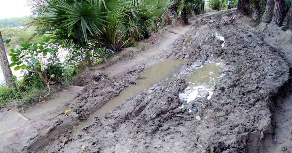 পটুয়াখালীর রাঙ্গাবালীতে সড়কের বেহাল দশা, ভোগান্তিতে হাজারও মানুষ