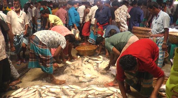 ইলিশ কম ধরা পড়ায় বেড়েছে দাম
