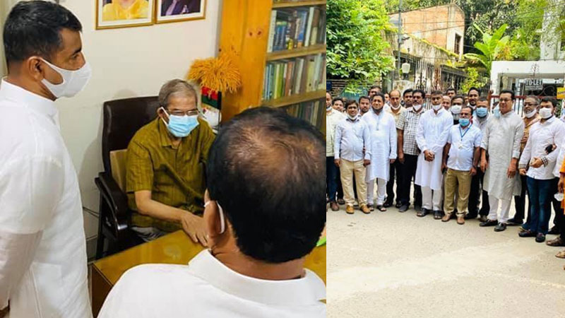 বাসায় ডিম নিক্ষেপের ঘটনায় ফখরুলের সাথে বিএনপির সেই নেতার সাক্ষাৎ