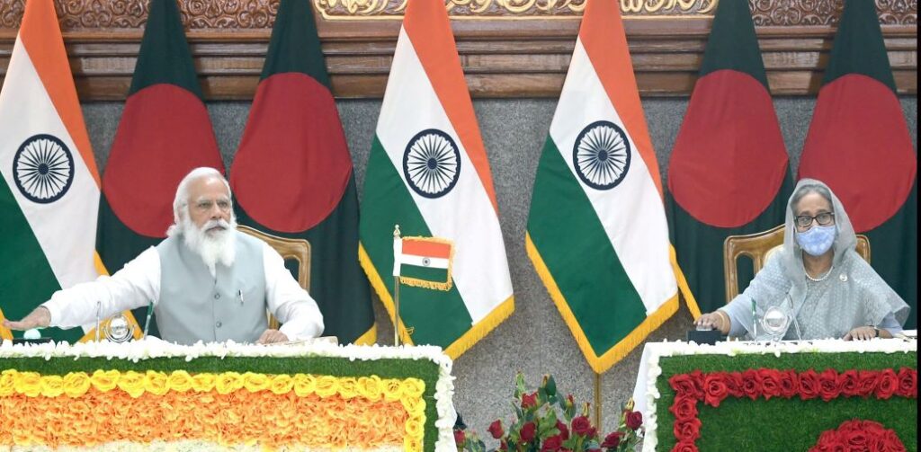 ৫টি প্রকল্পের যৌথ উদ্বোধন করলেন হাসিনা-মোদি