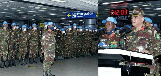 শান্তিরক্ষায় আজ ডিআর কঙ্গো গেল ২০৫ সদস্যের বাংলাদেশ সেনাদল
