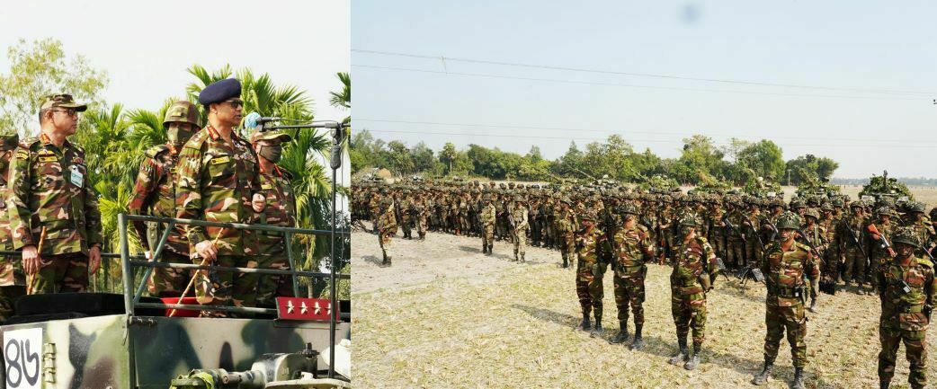সেনাবাহিনীর শীতকালীন বহিরঙ্গন অনুশীলন সমাপ্ত