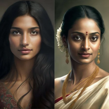 Stunning AI Artworks of Indian Women