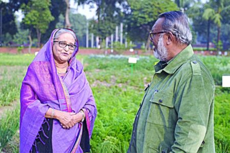 গণভবনে মাটি ও ফসলের সংস্পর্শে নিজেকে সম্পৃক্ত রেখেছেন প্রধানমন্ত্রী