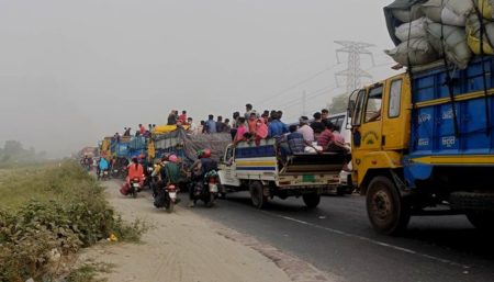 ঢাকা-টাঙ্গাইল মহাসড়কে ১০ কিমি যানজট