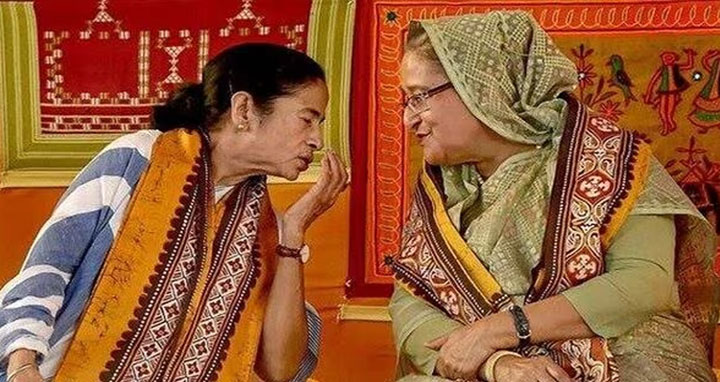 শেখ হাসিনা ও মুখ্যমন্ত্রী মমতা