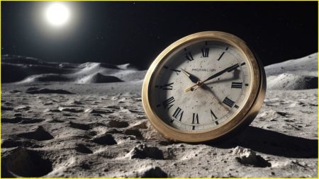 clock on moon