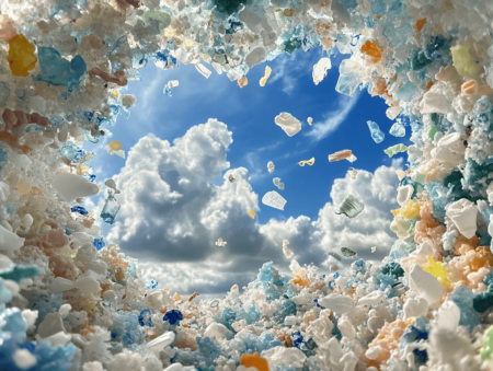 মেঘের মধ্যে প্লাস্টিকের কণা